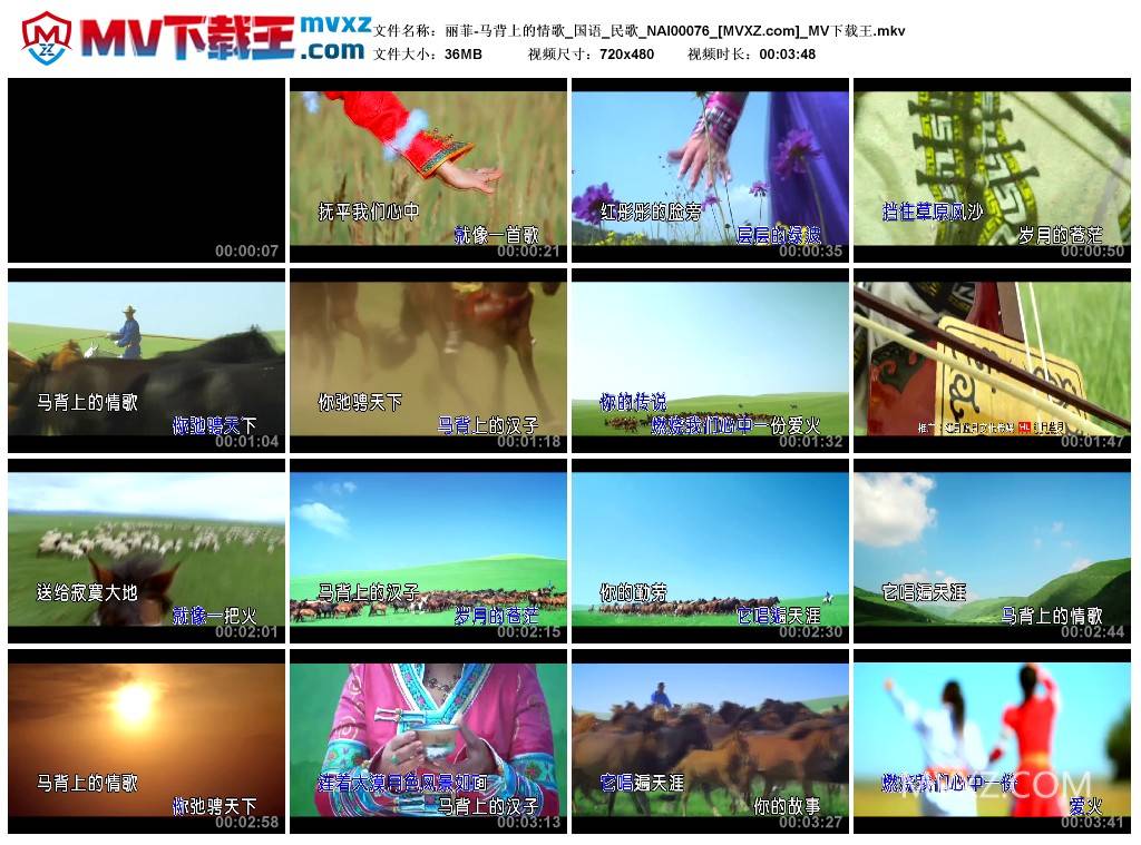 丽菲-马背上的情歌_国语_民歌_NAI00076